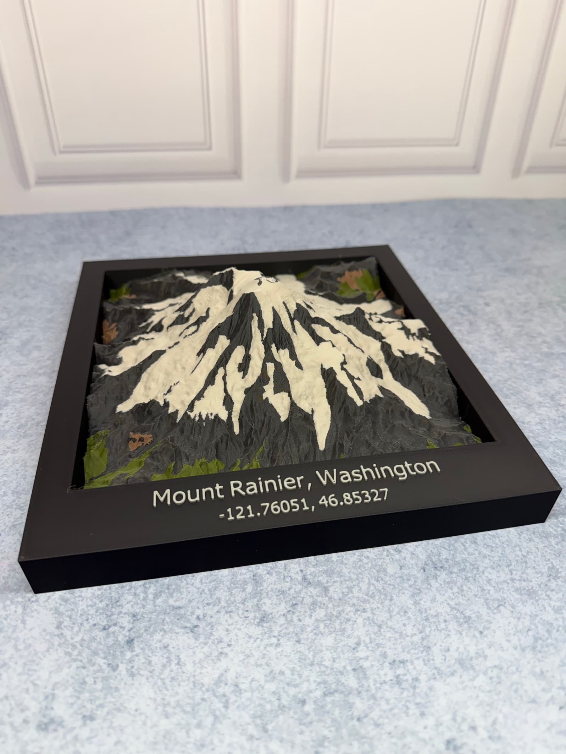 Mount Rainier — full color, sculptural snow detail